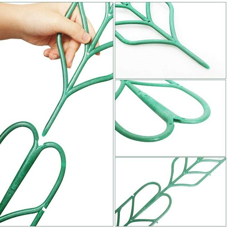 Garden Trellis For Climbing Plants, Leaf Shape Potted Plant Support Vines V
