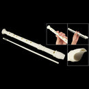 Plastic Musical Instrument 6 Holes Flute Flageolet White