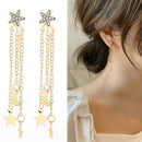 2021 Crystal Star Moon Long Tassel Chain Earrings Women's Drop Dangle Jewelry US