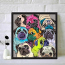 Bulldog 5D DIY Full Round Drill Diamond Painting Rhinestones Decor Handwork