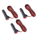 3pcs 12V- 24V Male Car  Lighter Socket Plug Connector+Switch 1.5m