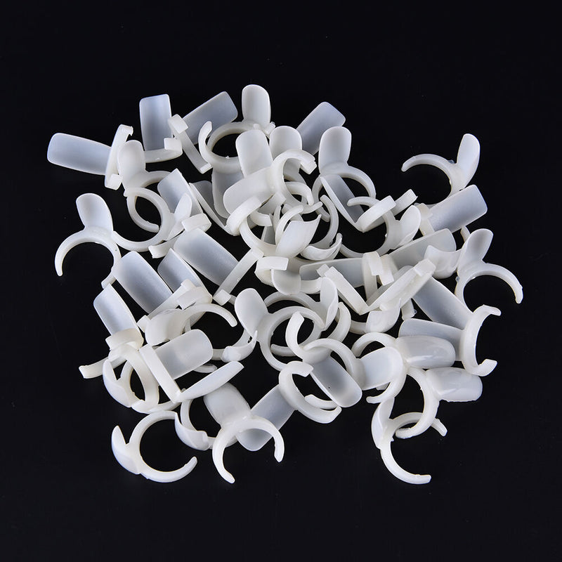 50x Polish UV Gel Color Pops Display Nail Art Ring Style Nail Tips Fad VhJ Hn