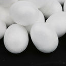 60x White Modelling Craft Polystyrene Eggs Foam Crafts For DIY Kids Art Painting