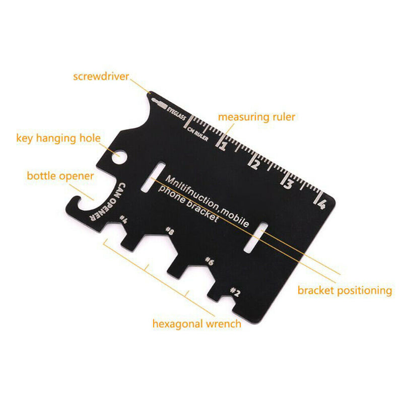1Pc Folding Mobile Phone Bracket Mini EDC Card Bottle Opener Screwdriver WrencOZ