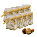 100Pcs Wedding Favour Candy Boxes Bags with Ribbon Sweet Cake Gift Party De D5J1