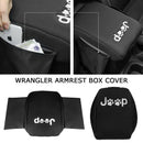 Soft Auto Car Leather Armrest Pad Center Console Box Cover Cushion For Jeep KRP