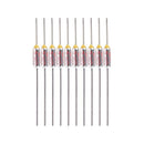 10Pcs Circuit Cutoff TF Aluminum Thermal Fuse 100 Degree Celsius 250V 10A P4U9