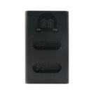 1Pcs Camera Dual Battery Charger&1Pcs USB Cable for ENEL23(Micro USB+Type C)