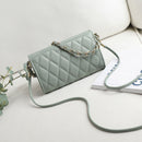 Women Love Lattice Pattern Crossbody Bag PU Shoulder Totes Handbag (Green)