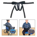 Black Adjustable Straps Wheelchair Seat Safety Harness Elderly Fixed Belt