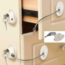 Security Baby Refrigerator Window Door Lock with Key For Child Proof Safety Y8Y4