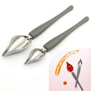 2Pcs Sauce Painting Accessories Stainless Steel Pencil Coffee Draw Tools Spoon