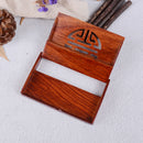 Wooden Name Card Business Card Holder Handmade Box Storage id credit case FT