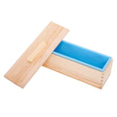 2PCS Silicone Soap Molds Kit Wood Box for Handmade Soap Cake Making 42oz