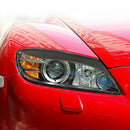 2x Carbon Fiber Car Headlight Eyebrows Eyelids for Mazda RX-8 RX8 2004-2008