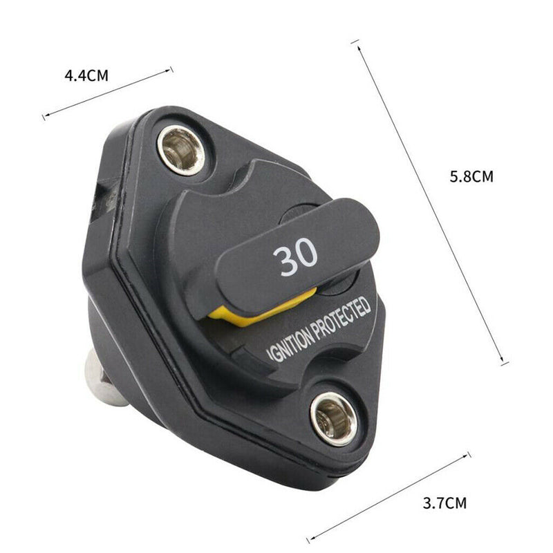 30A AMP Circuit Breaker Dual Battery Manual Reset IP67 W/proof 12V 32Volt