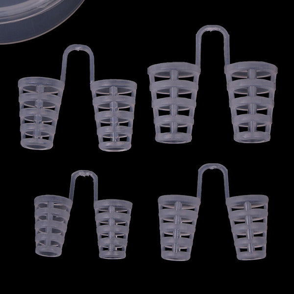 4x Mini anti snoring nose clips snore stopper snore relief nasal easy breathe &h