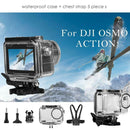 5pcs Waterproof Case Cover Chest Strap Long Screw Base for DJI OSMO Action