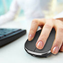 Silent Ergonomic Wireless Mouse + 2.4GHz USB Receiver + Type C Adapter For PC