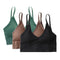 3 Pack Womens V Neck Padded Bralette Comfort Bra