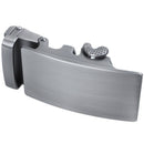 Men's Solid Buckle Automatic Ratchet Leather Belt Buckle With two borders-S