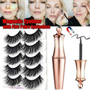 Waterproof Magnetic Eyeliner + 5 Pairs Eyelashes and Tweezer Long Lashes KIT ~