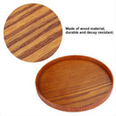Round Natural Tray Hotel Food Dishes Wood Plate Restaurant Fruit Plate Stor