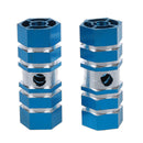 2 x BMx Mountain Bike Bicycle Hexagonal Axle Pedal Alloy Foot Stunt Pegs Bl