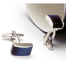 1 Pair Enamel Blue Cufflinks Novelty Shirt Cufflinks Suit Business Fashion