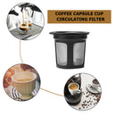 Coffee Filter Capsule Plastic Reusable Filter Cup Kitchen Gadgets (Black) A