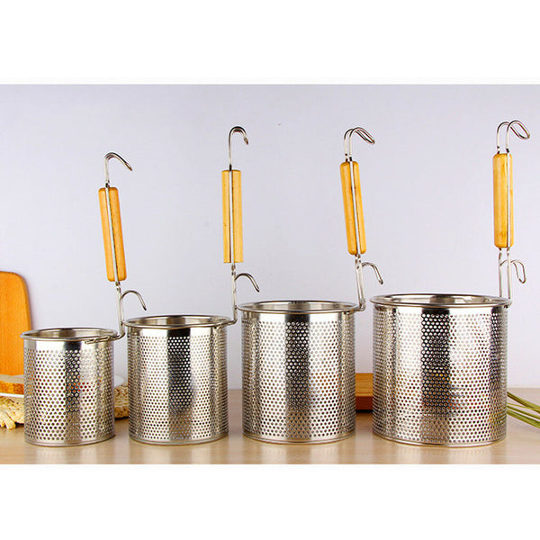 Noodle Strainer with Hook, Stainless Steel, 16cm Diameter, Deep Fry Basket