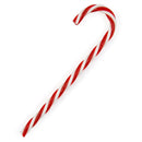 Twisted PVC Candy Canes Red & White 13 cm Christmas Tree Decoration 6 pcs