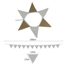 3.2m Peony Lace Linen Triangular Hanging Flags Pennant Bunting Banners Gift