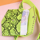 Removable Wrist Bag Serpentine Fanny Packs Women Crossbody Leather Rivet Bags