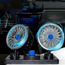 12V 360 Degree All-Round Adjustable Car Auto Air Cooling Dual Head Fan Low
