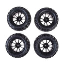 New 4PCS Wheel Rim & Tires For HSP 1:10 Monster Truck RC Car 12mm Hub