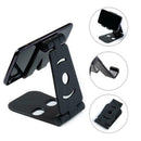 Double-Folded ABS Multi-Angle Mobile Phone Holder Tablet Stand (Black)