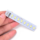 1pc 8 SMD LED PCB Short Rectangle Light Source Aluminum Plate For USB Lighting3C