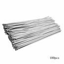 100 Pcs 304 Stainless Steel Exhaust Wrap Coated Metal Locking Cable Zi FBS