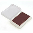 Brown Ink Pad Inkpad Rubber Stamp Finger Print Craft Non-Toxic Baby Safe N4L6