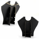 Black velvet jewelry necklace display stand + carton 24x23cm