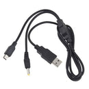 2in1 USB Data Charging Charger Cable for Sony PSP 1000 2000 3000 SLIM2000 sery L