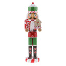 36CM Xmas Christmas Traditional Style Nutcracker Wooden Guard Decoration C