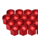 40 Sets 17mm Deep Wheel Chrome Lug Bolt Cover Auto Hub Tyre Screw Decor Red