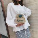 Summer Beach Women'S Woven Bag Handmade Shoulder Bag Rattan Tote Purse Bag  G4W8