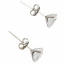 1 Pair 6MM Round Cubic Zirconia Anti allergic Crystal Stud Earrings-White