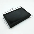 Jewelry Ring Display Organizer Case Tray Holder Earring Velvet Storage Box