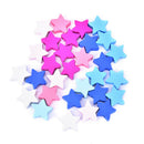 30PCS Color Star Wooden Beads Spacer Wood Beads Making DIY Pendant Bead JewelrOZ