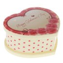 Wind-up Device Musical Heart-shaped Box With Dancing Lovely Girl Yellow