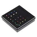 24Pcs/Set Mix Multicolor Nose Ring Bone Stud Surgical Steel Piercing Jewe OZ